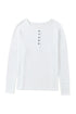 Waffle Knit Henley Top